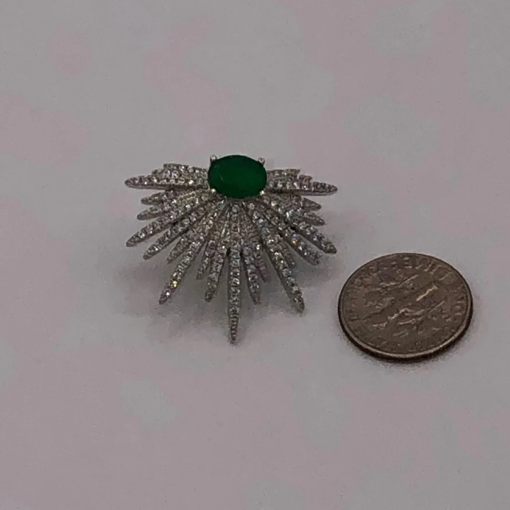 18k 3ct Starburst Earrings - Picture 8 of 13